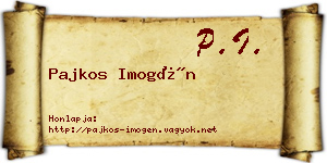 Pajkos Imogén névjegykártya